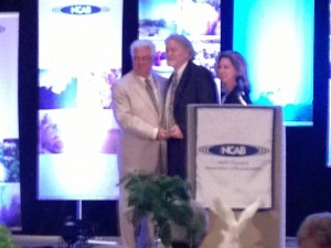 Ron Stutts receiving the 2012 NCAB Personality of the Year Award (June 24, 2013)