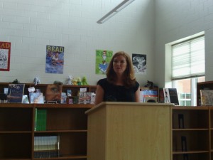 FPG Principal Emily Bivins (in Northside library)