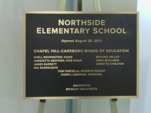 Northside Elementary School plaque