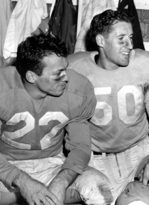 Charlie "Choo-Choo" Justice (left); Art Weiner (right) (Photo courtesy of UNC Athletics)