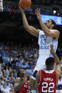 McAdoo rises up over Wolfpack defenders (Todd Melet)