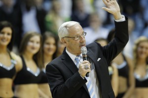 Coach Williams addressing the crowd (Todd Melet)