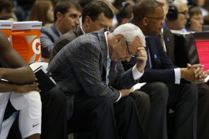 Roy Williams doesn't like what he sees all the time (Todd Melet)
