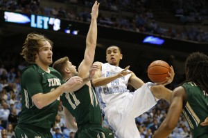 Marcus Paige negotiates the Tribe defense (Todd Melet)