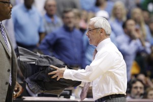 Roy Williams tosses his jacket in disgust (Todd Melet)