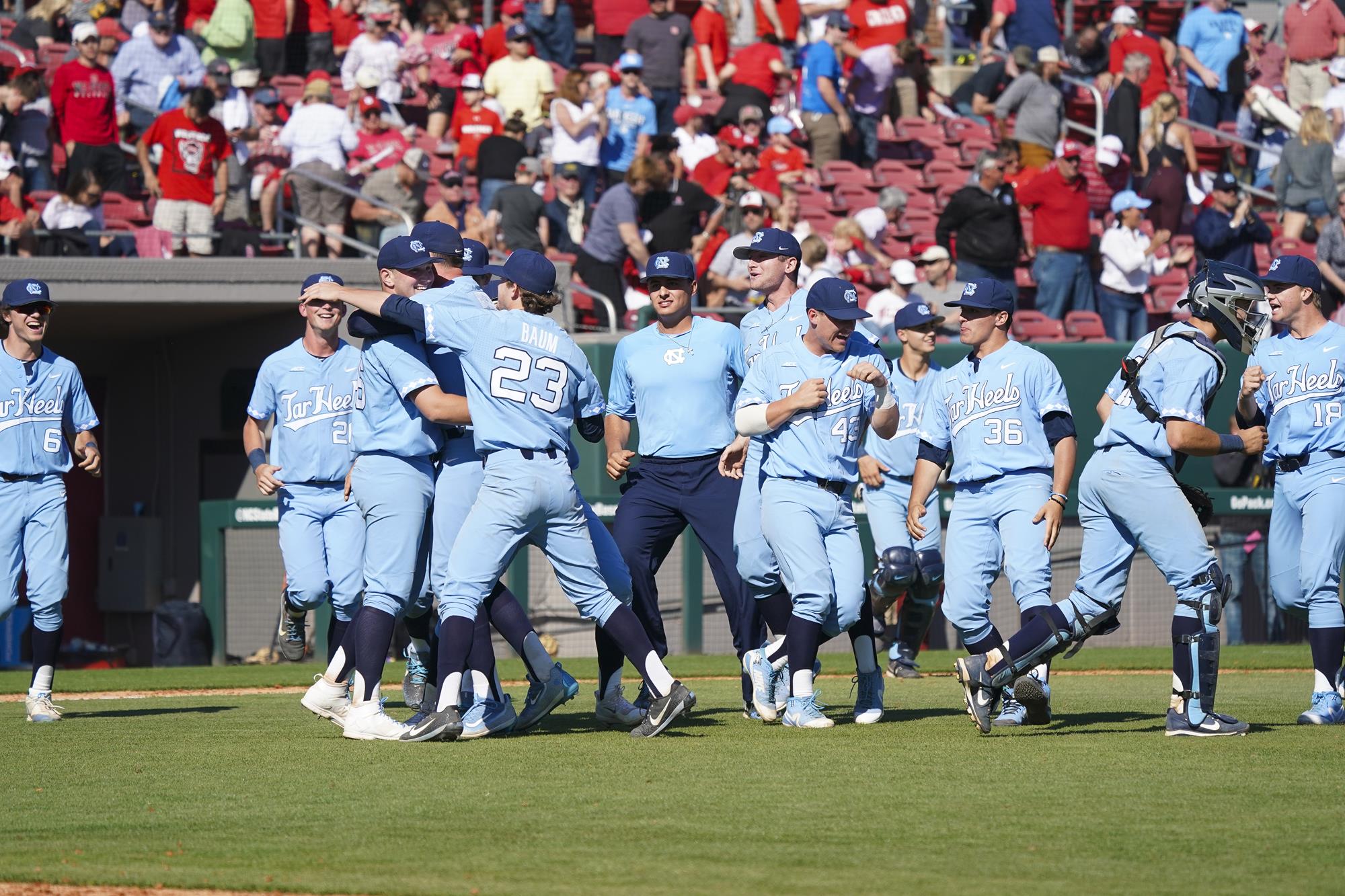 UNC Baseball Completes Sweep of No. 3 NC State, Team's First Ever in  Raleigh 