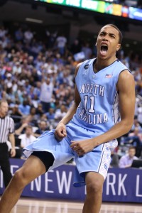 Brice Johnson was fired up Thursday afternoon (Todd Melet)