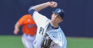 Pittsburgh sophomore right-hander TJ Zeusch was named ACC Pitcher of the Week for his outing against #3 Virginia. (Pitt Athletics)