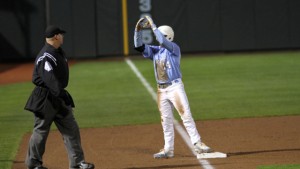 Tyler Ramirez got down and dirty on Saturday, making a number of huge hustle plays. (UNC Athletics)