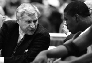 Dean Smith at 1997 Eastern Regionals in Syracuse. Photo via Town of Chapel Hill.