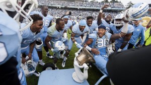 The 2015 group gets to hold on to the Victory Bell for another year. (UNC Athletics)