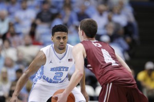 Joel Berry (2) opened up some eyes with his stellar play at point guard on Friday. (Todd Melet)
