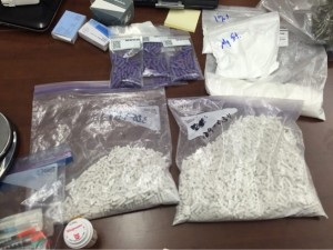 Drugs seized. Photo via Durham Sheriff's Office.