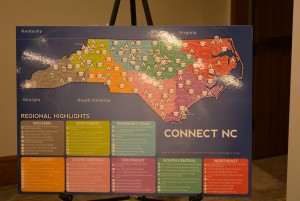 A map of the Connect NC Bond projects. Photo via Blake Hodge.