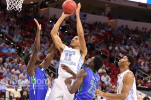 Brice Johnson nearly put up a triple double--with 18 points, seven rebounds and a career-high eight blocks. (Todd Melet)