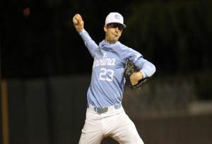 UNC starting pitcher Zac Gallen was solid on Friday, but received little offensive support. (Joe Bray/ UNC Athletics)