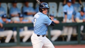 Freshman Kyle Datres reignited the Tar Heel offense on Monday with his 3-for-4 performance in an 8-1 win over Notre Dame. (Jeffrey A. Camarati/ UNC Athletics)