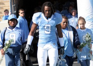 Jesse Holley was a two-sport athlete at UNC. He's radio sports personality in Dallas now, after spending three years in the NFL playing receiver for the Cowboys. (UNC Athletics)