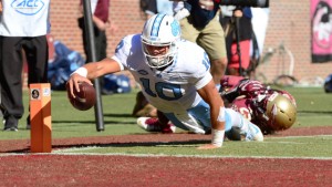 Mitch Trubisky continued his flawless stretch at quarterback for UNC--posting his third straight 400-yard game without throwing an interception. (Jeffrey A. Camarati/ UNC Athletics)