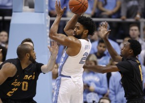 Berry helped the Tar Heels open the game on a 14-0 run, while also engineering the team as it pulled away down the stretch. (Todd Melet)