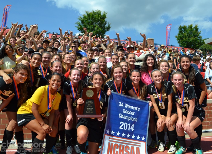 2014 NCHSAA Women’s Soccer Championship Celebration