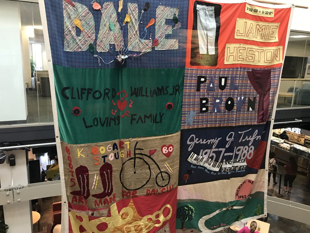 Panel of AIDS Memorial Quilt on Display at UNC