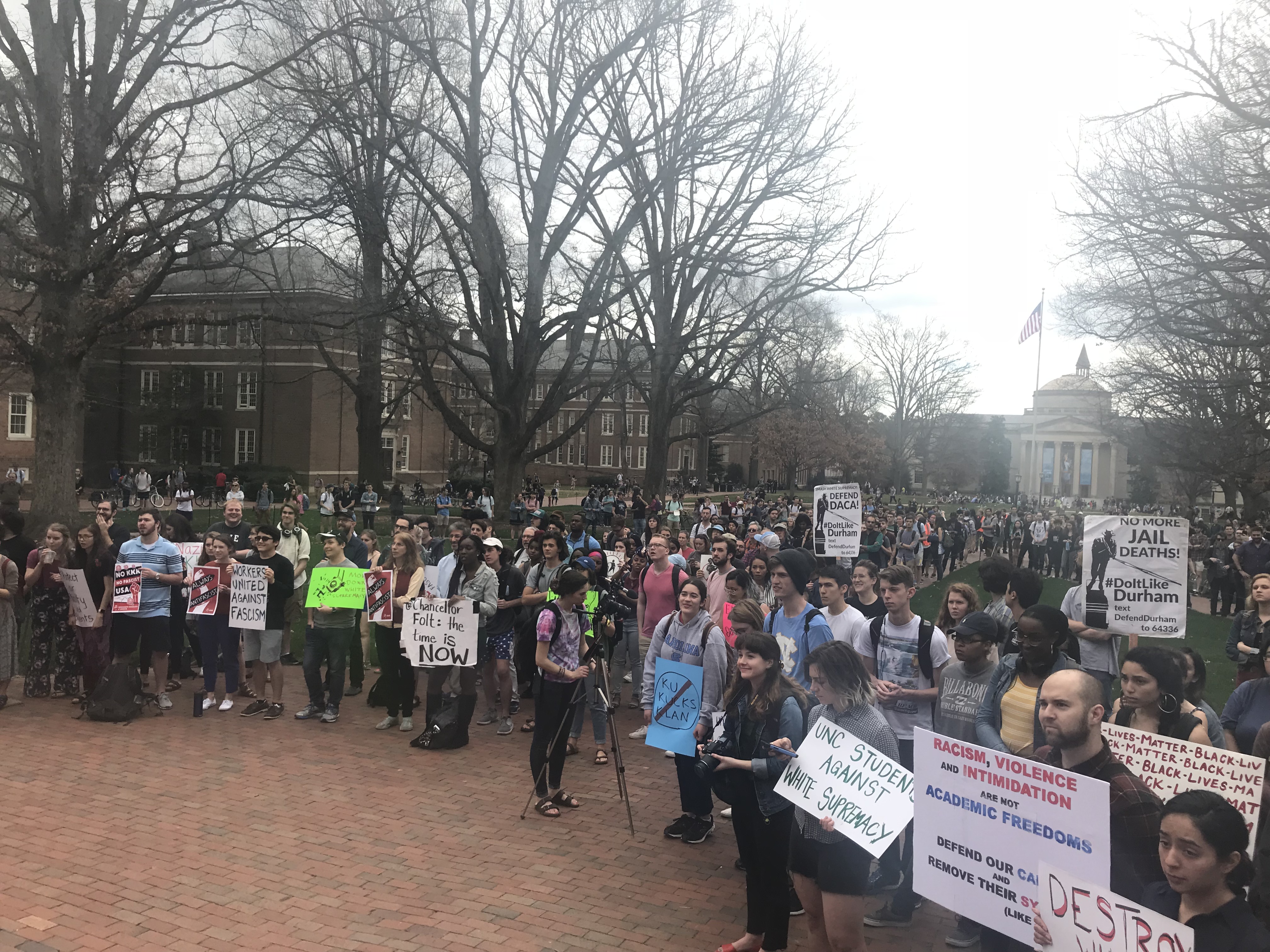 UNC Groups Protest Against Rumored White Supremacist Rally