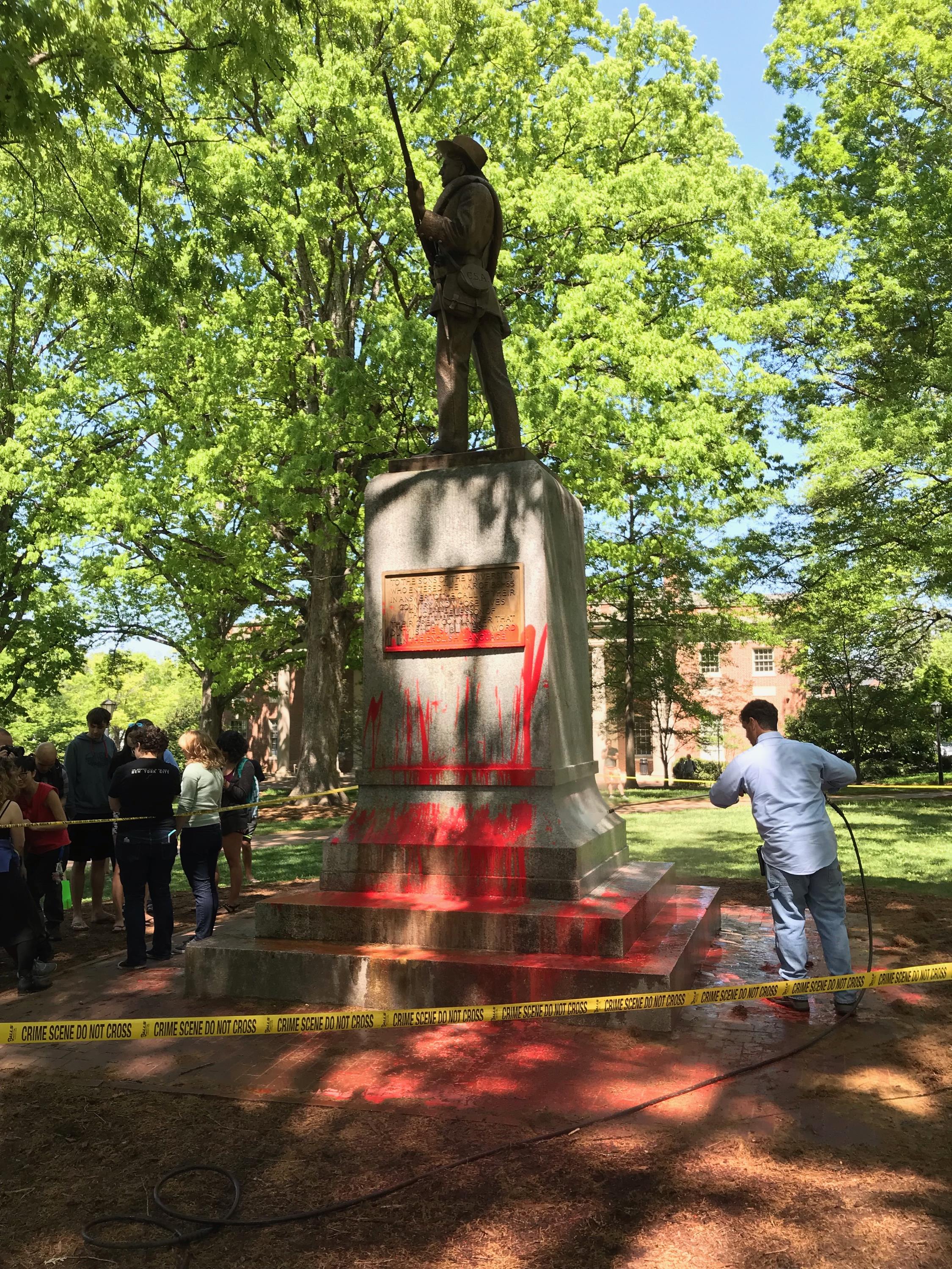 UNC Grad Student Charged with Defacing Silent Sam