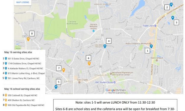 Locations Identified for CHCCS Food Distribution on Day of Advocacy
