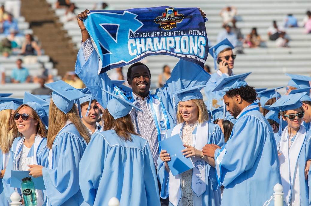 UNC Champion Theo Pinson Graduates with Style