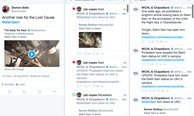 Social Media Reacts to Silent Sam Toppling