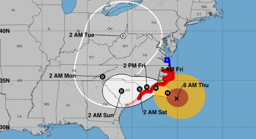 Florence Now a Category 2 Storm, Still Dangerous