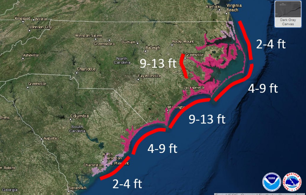 Hurricane Florence’s Winds and Rain Begin Lashing Carolinas