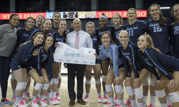 UNC Volleyball Sweeps Wake Forest to Snap 10-Match Losing Skid, Hand Head Coach Joe Sagula 800th Career Victory
