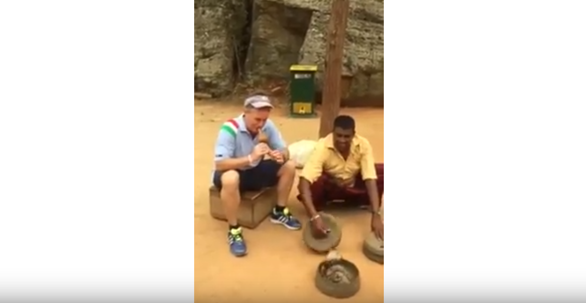 UNC Professor & Video Journalist Jim Kitchen Charms a Poisonous Cobra in Sri Lanka
