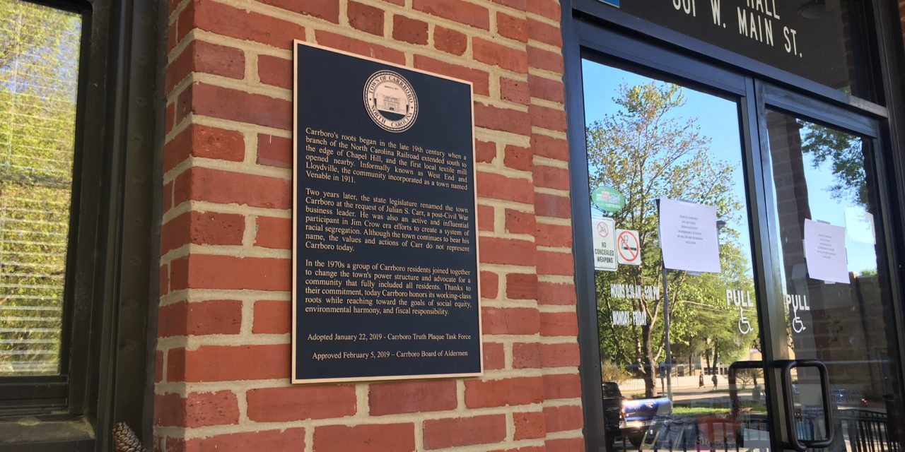 New Local History ‘Truth Plaque’ the 1st of Many for Carrboro