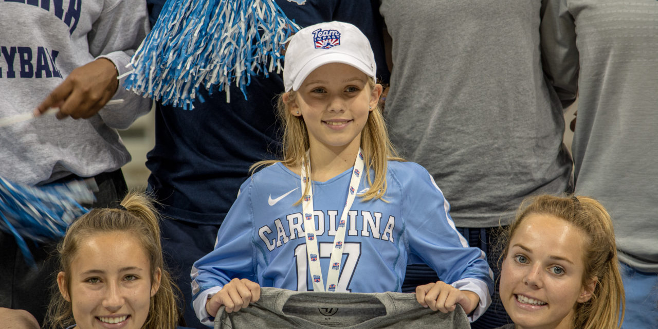 UNC Volleyball Signs 8-Year-Old Team Impact Athlete