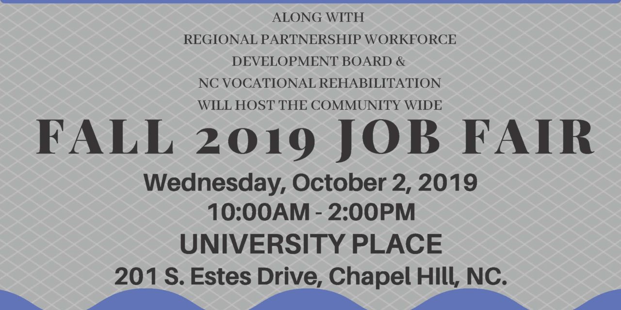 September 26th – Fall 2019 Job Fair