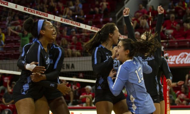 UNC Volleyball Rallies to Defeat NC State in Five-Set Thriller
