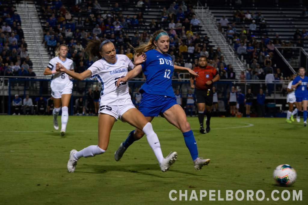 Women's Soccer No. 3 UNC and No. 11 Duke Play to Scoreless Draw