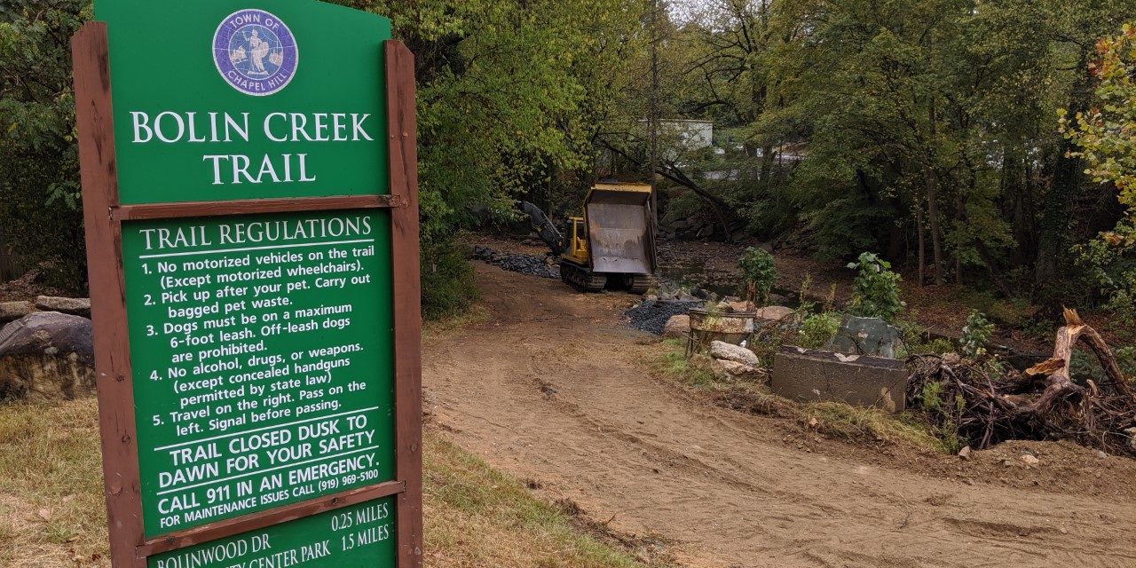 Town of Chapel Hill Provides Bolin Creek Trail Construction Update
