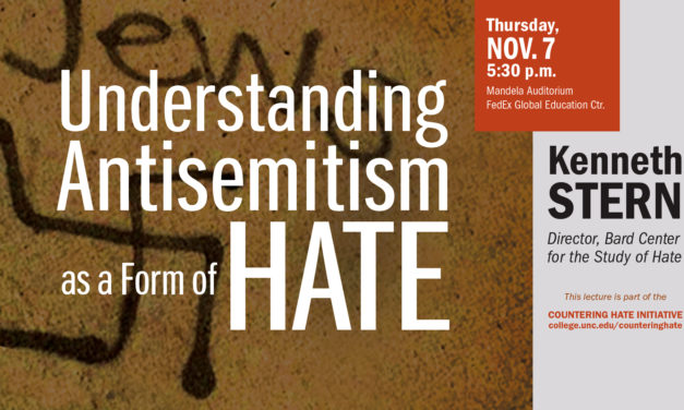 Lecture from Kenneth Stern to Kick Off UNC ‘Countering Hate’ Initiative