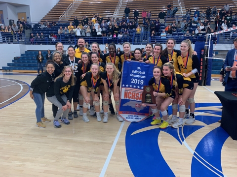 Chapel Hill Defeats West Henderson in 4 Sets to Win 3A State Volleyball Championship