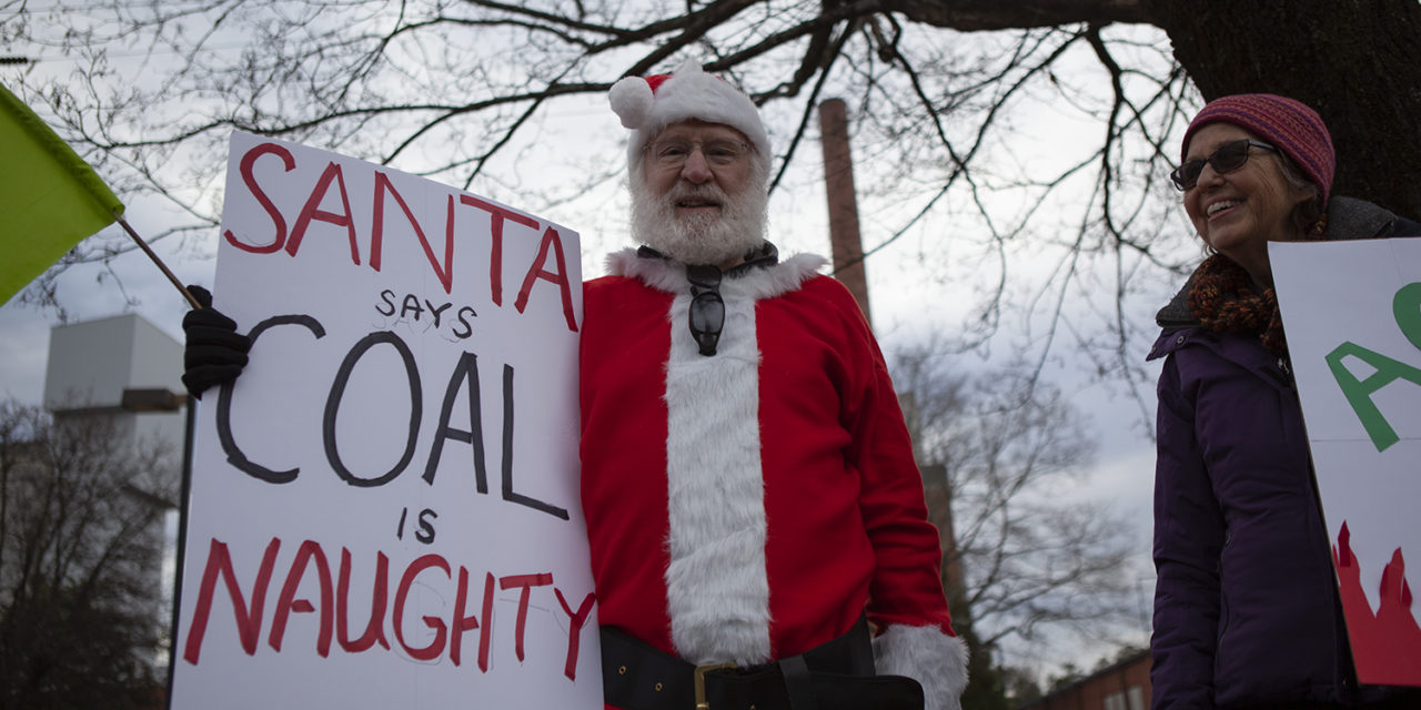 ‘Santa Says Coal is Naughty’: Protesters Rally Against Coal Plant, UNC