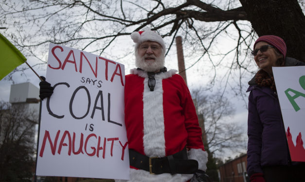 ‘Santa Says Coal is Naughty’: Protesters Rally Against Coal Plant, UNC