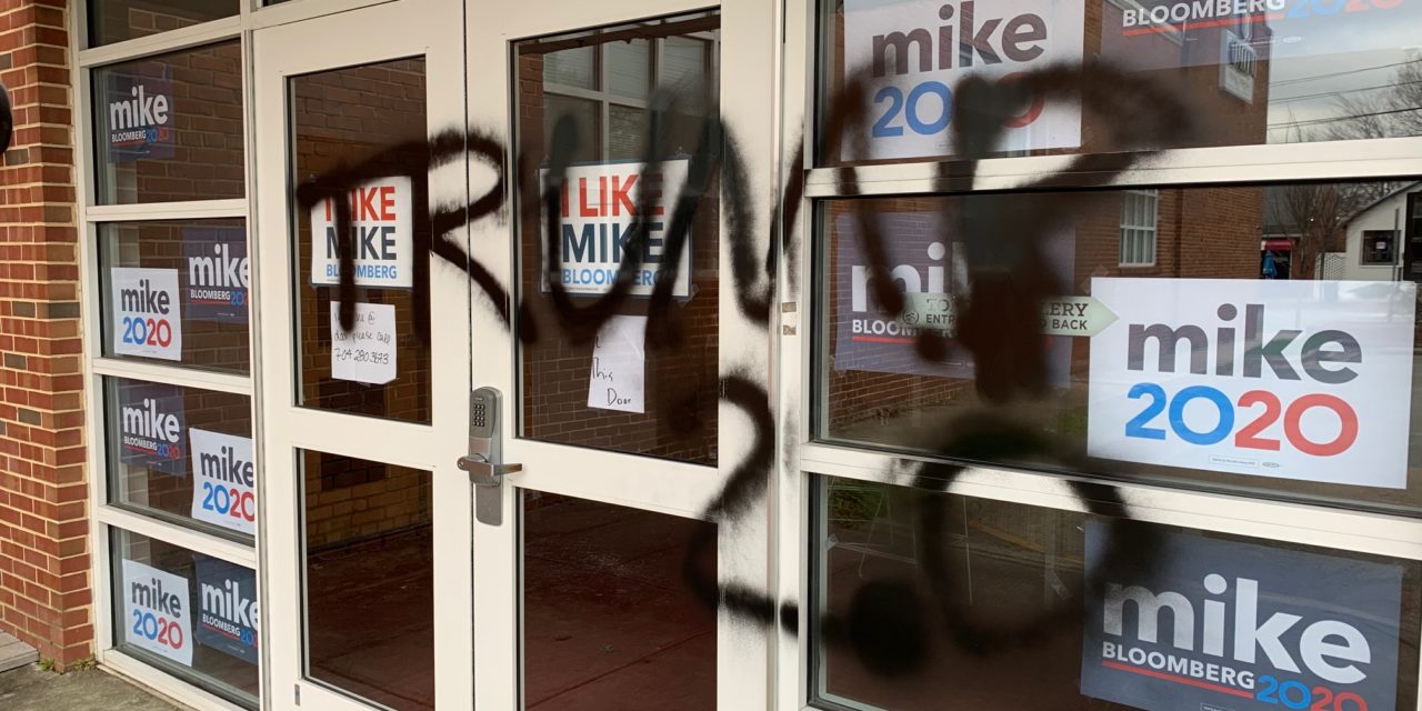 Bloomberg Campaign Office in Chapel Hill Vandalized
