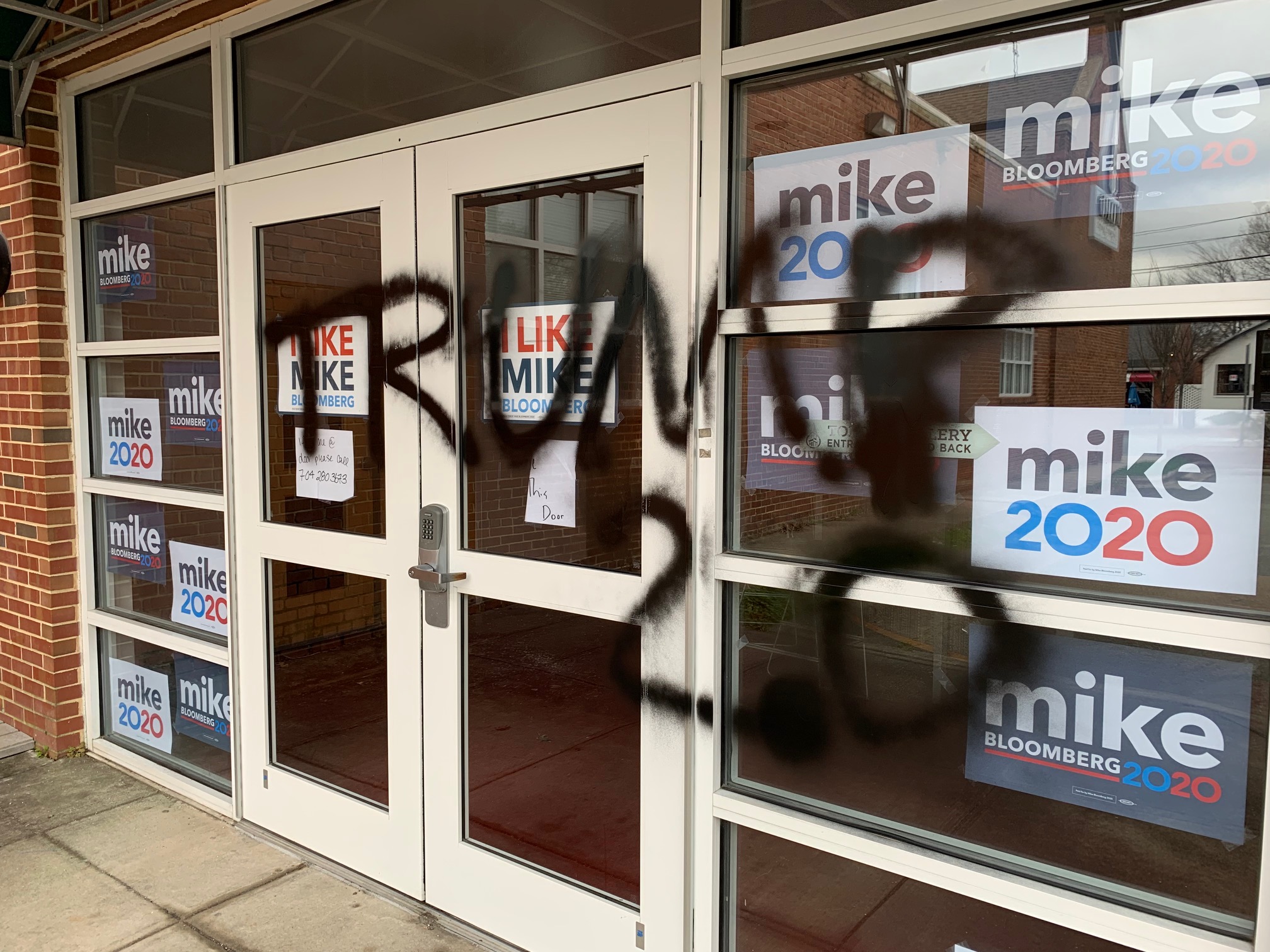Bloomberg Campaign Office in Chapel Hill Vandalized