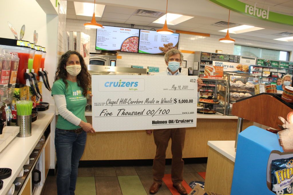 Chapel HillCarrboro Meals on Wheels Receiving Donation