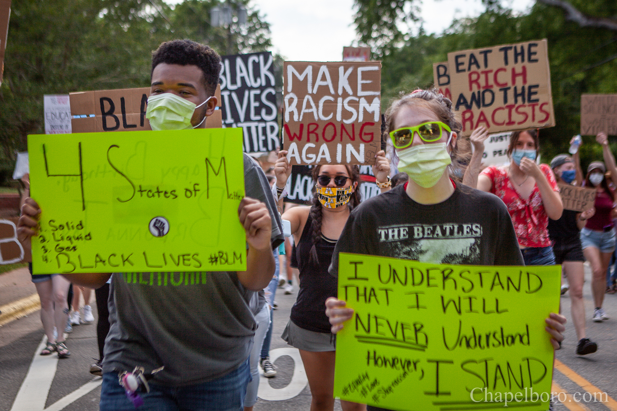 Hundreds Turn Out in Hillsborough to Protest George Floyd’s Death