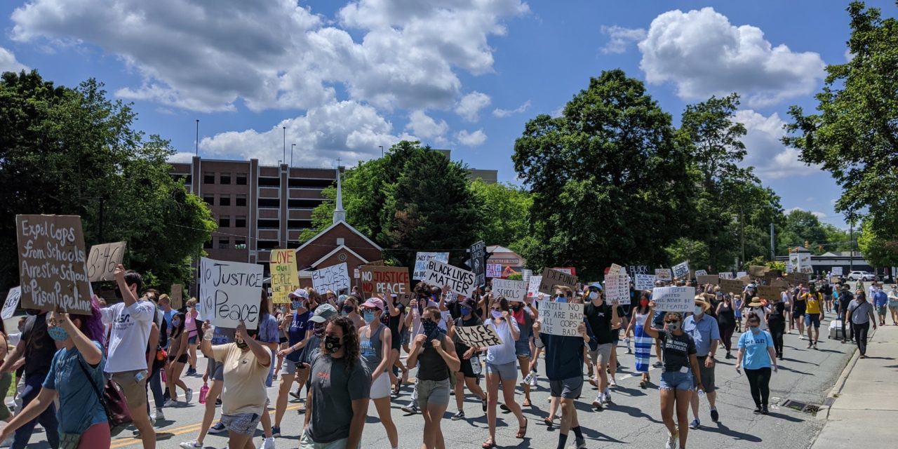 Protesters March Through Carrboro and Chapel Hill, Detours